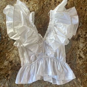 Zara v knack frill shirt